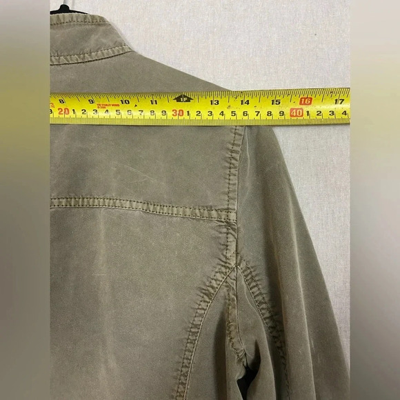 Hinge Green Rayon Blend Lightweight Full Zip Military Utility Jacket Sz XS - Picture 13 of 15